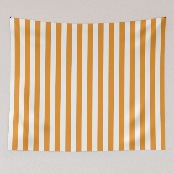 Item preview, Carrot Orange and White Vertical Stripes designed and sold by ColorPatterns.