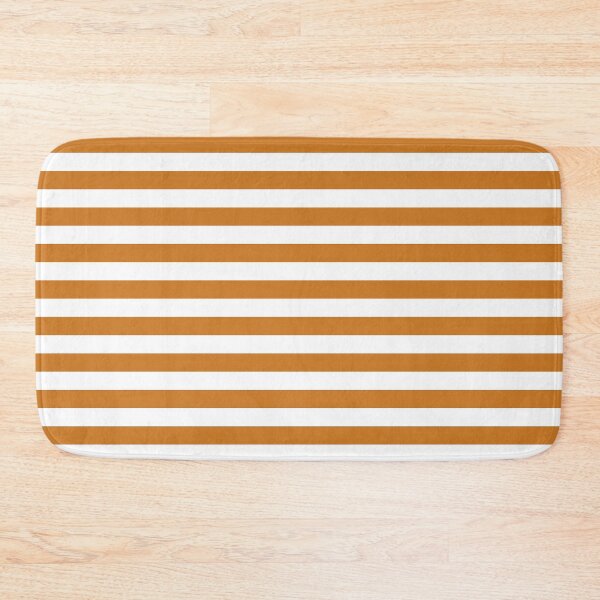 Item preview, Ochre Brown and White Horizontal Stripes designed and sold by ColorPatterns.