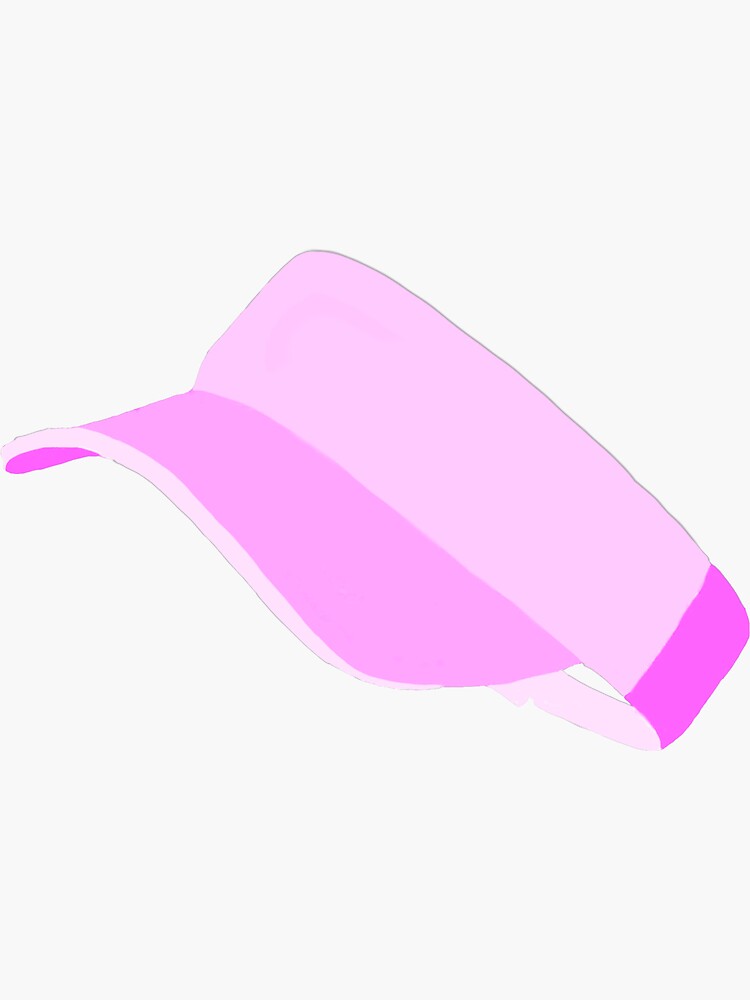 "Pink visor" Sticker by Nicoleeste Redbubble