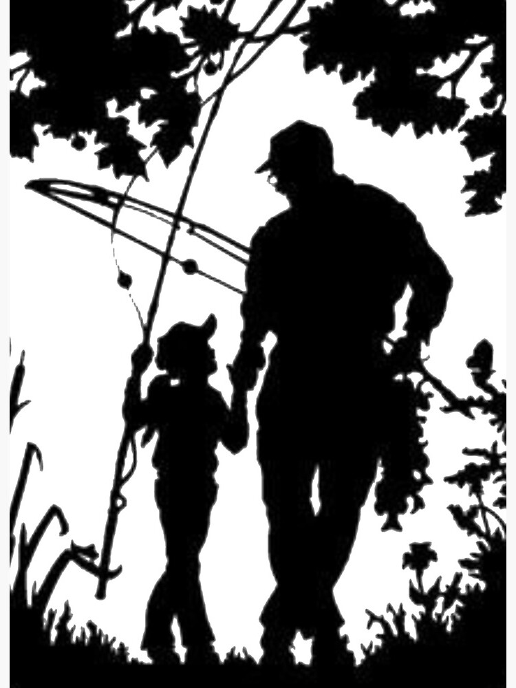 Father and daughter fishing | Art Board Print