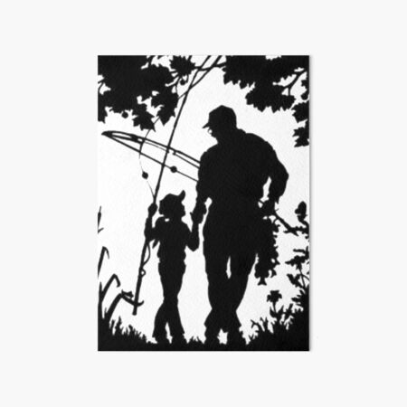 Father and daughter fishing Art Board Print for Sale by TSlick