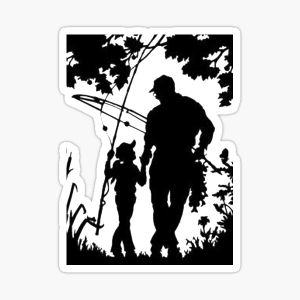 Father and daughter fishing Art Print for Sale by TSlick