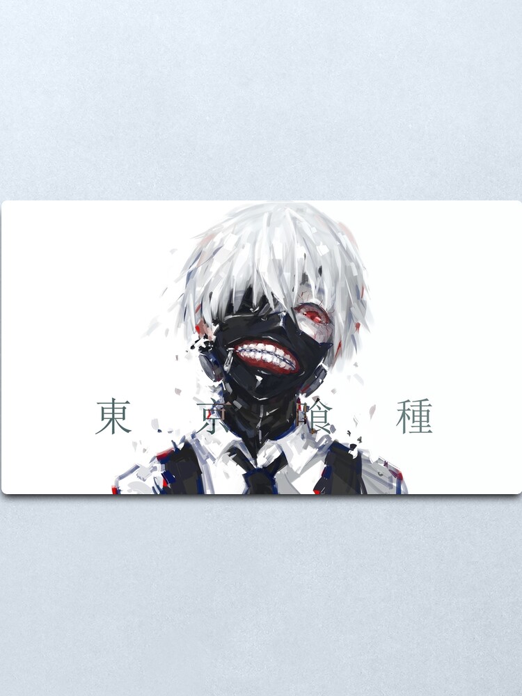 Tokyo Ghoul Ken Kanaki White Hair Metal Print By Josephcham Redbubble - kaneki ken hair roblox catalog