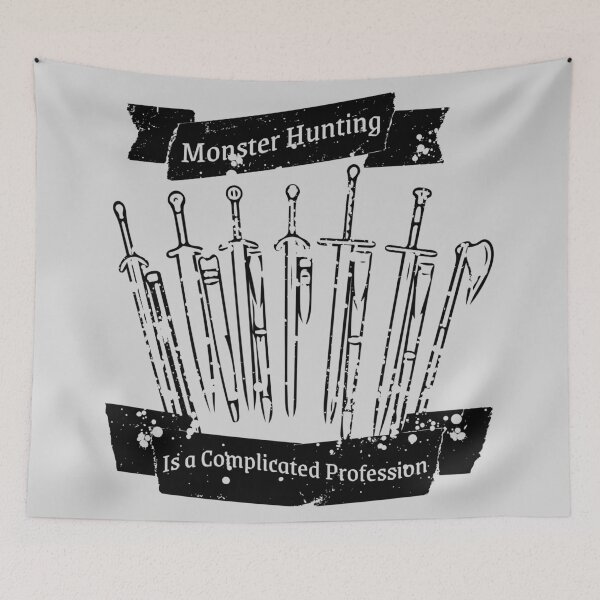 Item preview, Monster Hunting is a Complicated Profession designed and sold by kuenzicreative.