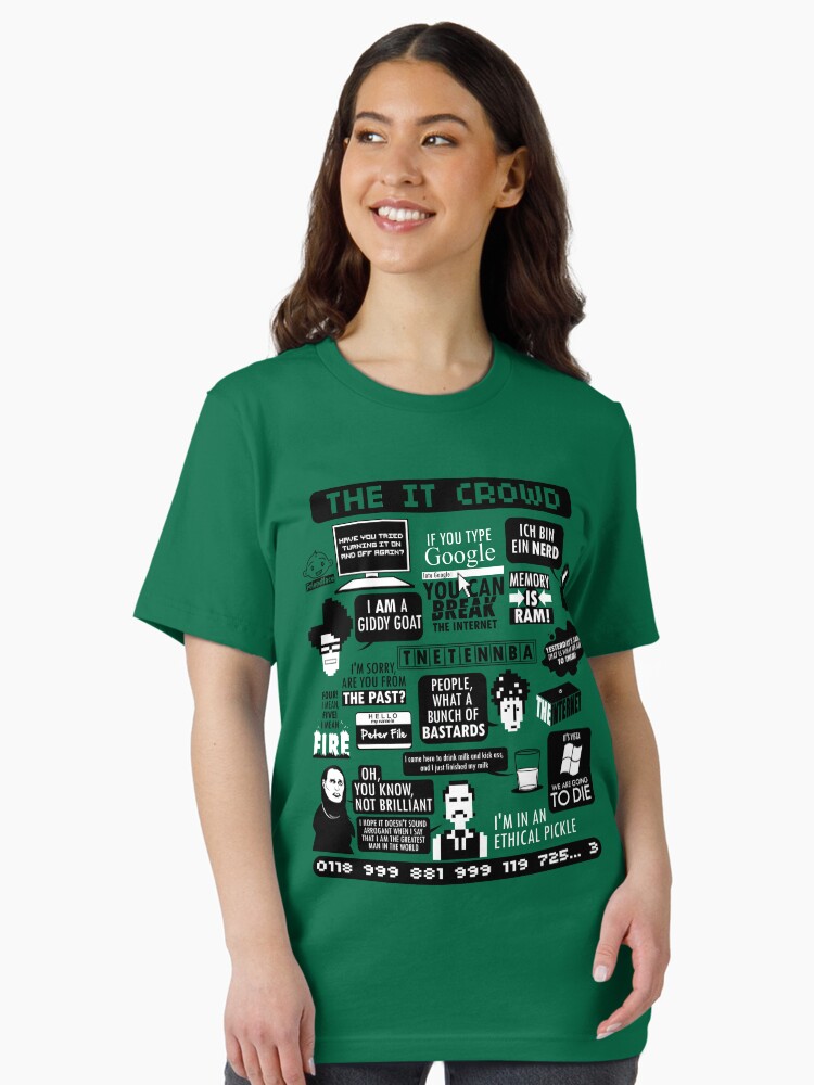Thumbnail 2 of 7, Essential T-Shirt, The IT Crowd Quotes designed and sold by TomTrager.