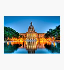 Legislature at Night Photographic Print