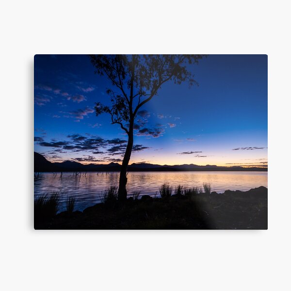 Dusk at the lake Metal Print