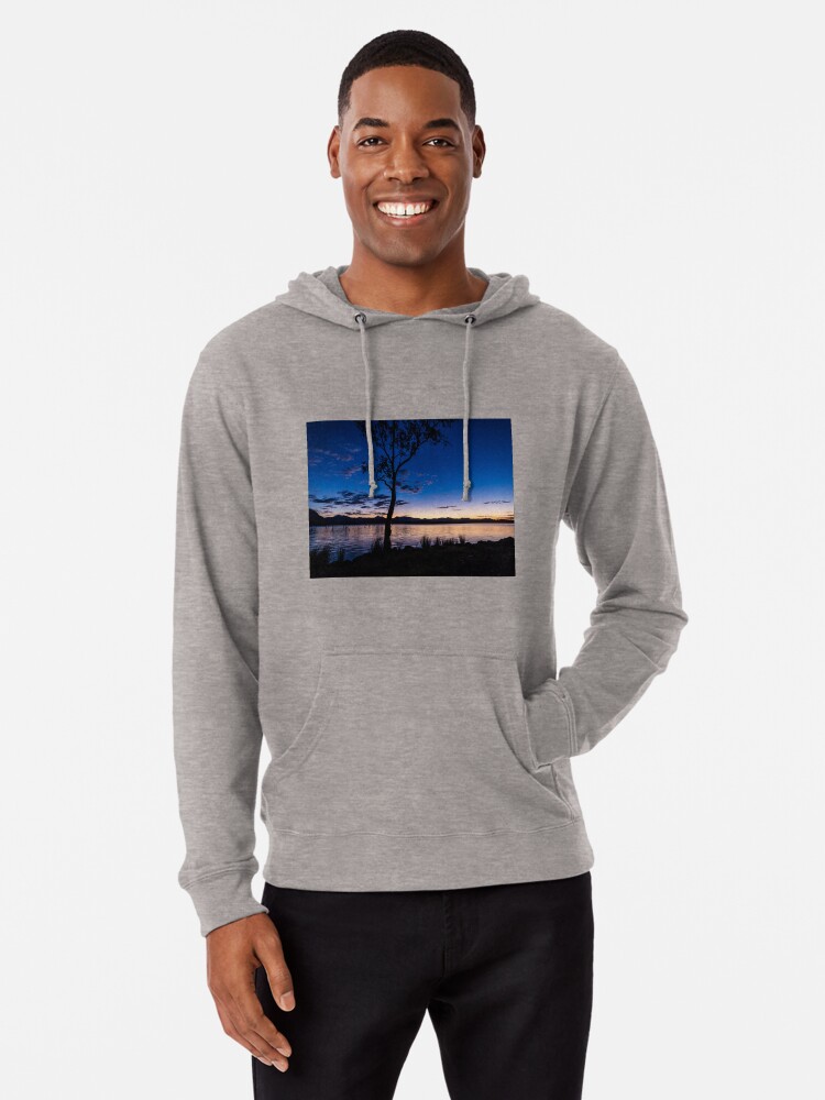 Alternate view of Dusk at the lake Lightweight Hoodie