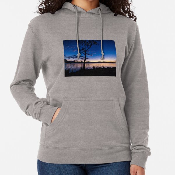 Dusk at the lake Lightweight Hoodie