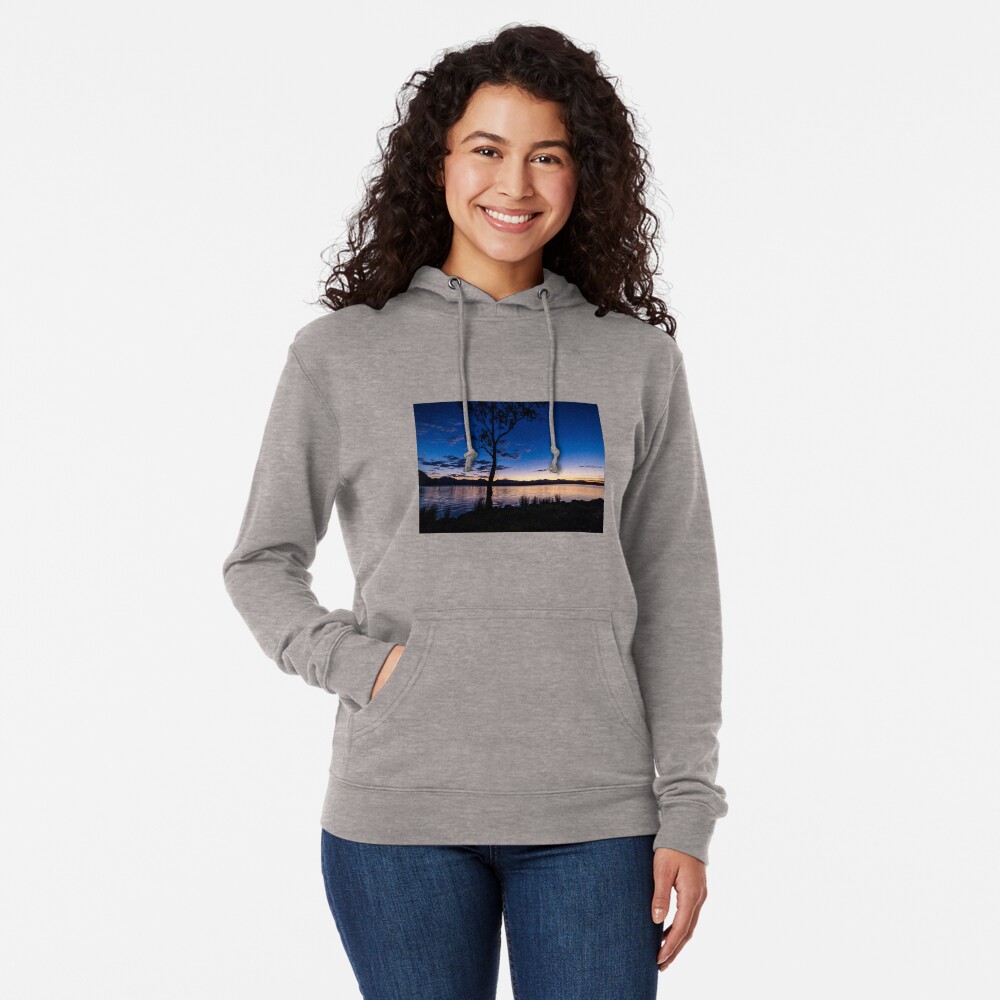 Dusk at the lake Lightweight Hoodie