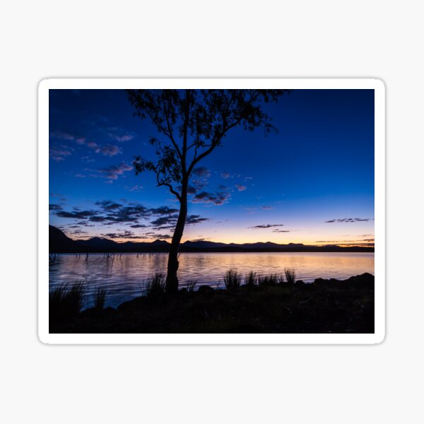Dusk at the lake Sticker
