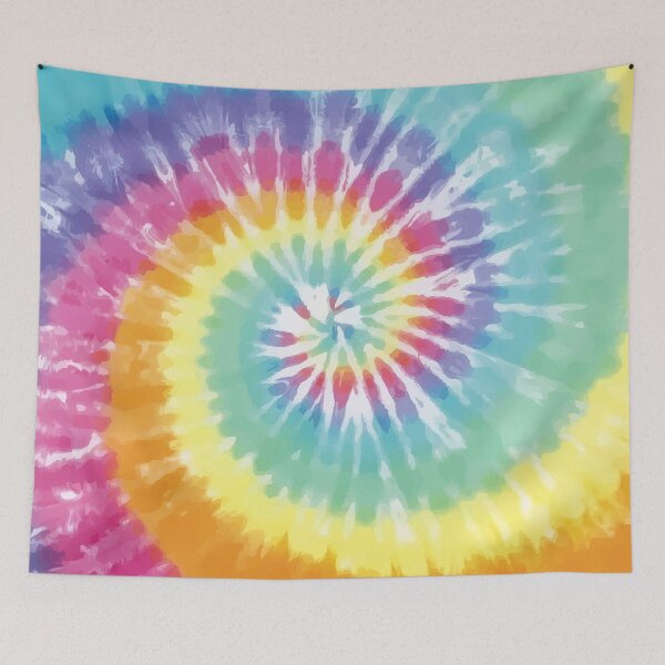 Item preview, colorful hippie design matching spiral tie-dye background vector art designed and sold by mashmosh.