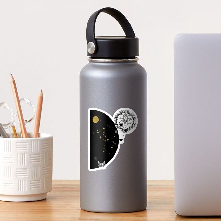 Sun and Moon Greet the Southern Stars of Virgo while Dreaming Sticker