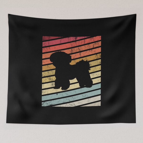Item preview, Vintage Bichon Frise Lover Retro Puppy Silhouette Gift graphic designed and sold by Grabitees.
