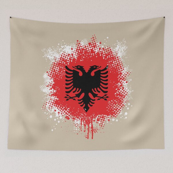 Item preview, Flag of Albania - Splat designed and sold by pixelinga.
