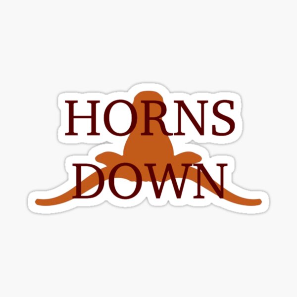 "Horns Down" Sticker for Sale by nicolepilon Redbubble