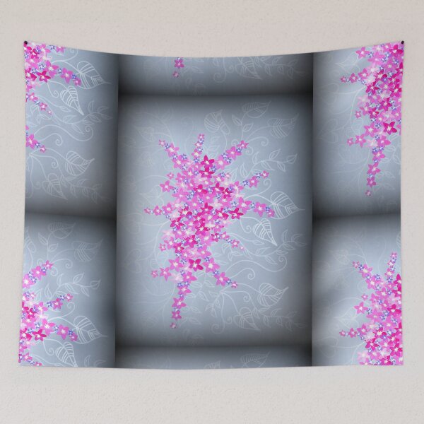 Item preview, Pink cherry blosom phone case - with pink and gray designed and sold by cathyartist.