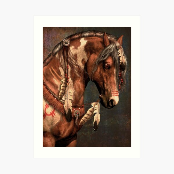 War Horse - Native American Painted Horse Art Print