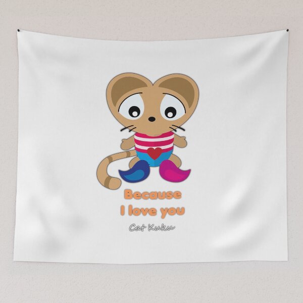 Item preview, Cat Kuku Love quotes couple designed and sold by Bubsimouse.