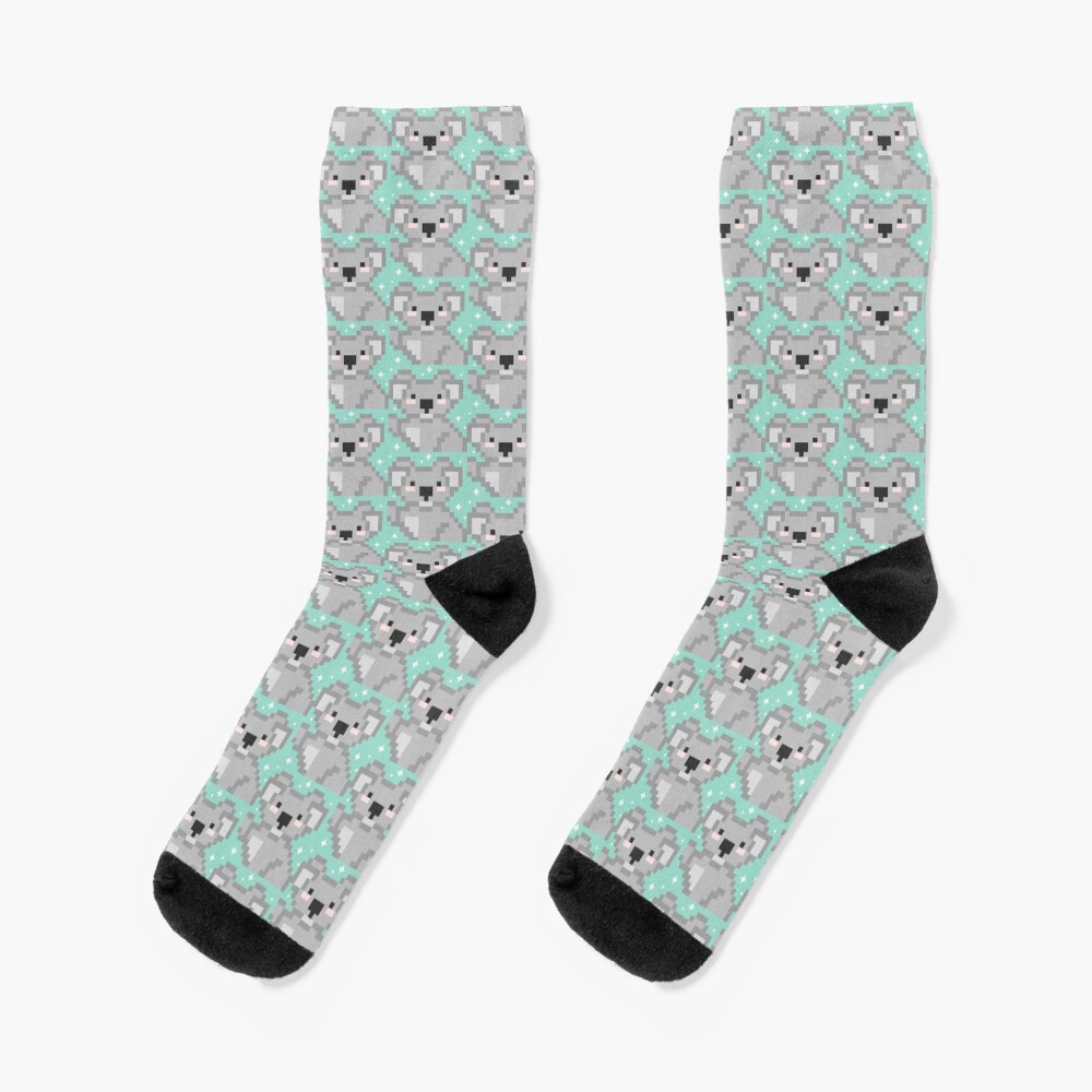 Koala pixel kawaii Calcetines