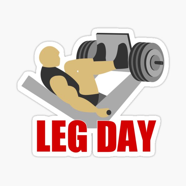 Body Building Workout Leg Day Sticker