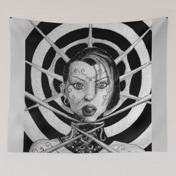 Item preview, All Tied Up - Tattooed Girl in Posture Collar designed and sold by TrixieHart.