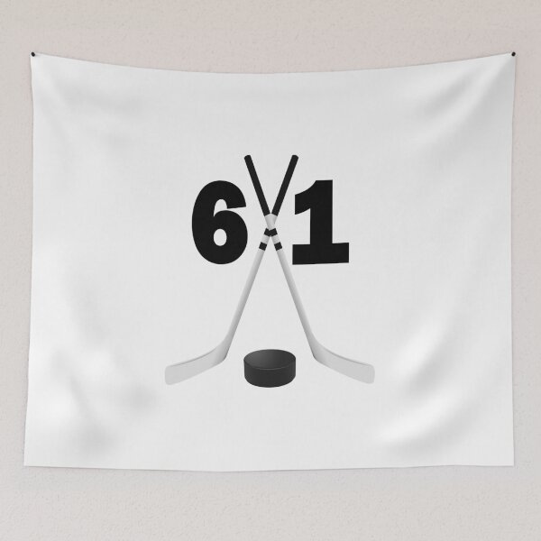Item preview, Hockey number 61 - sixty one with sticks and disc designed and sold by AllShirts21.