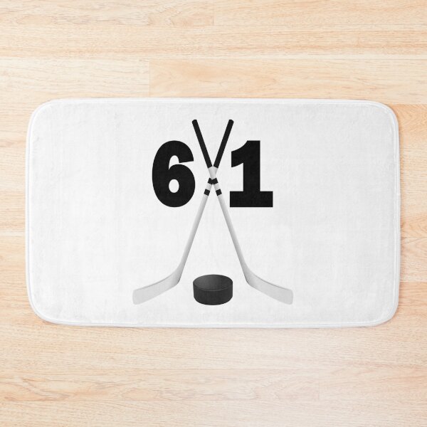 Item preview, Hockey number 61 - sixty one with sticks and disc designed and sold by AllShirts21.