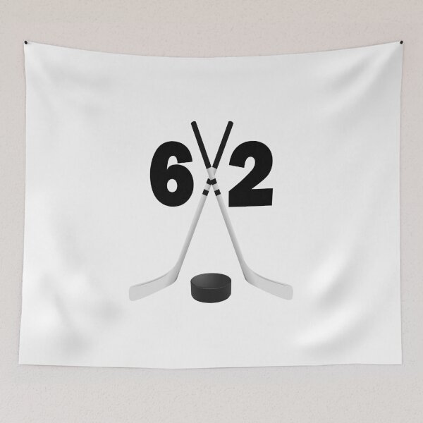Item preview, Hockey number 62 - sixty two with sticks and disc designed and sold by AllShirts21.