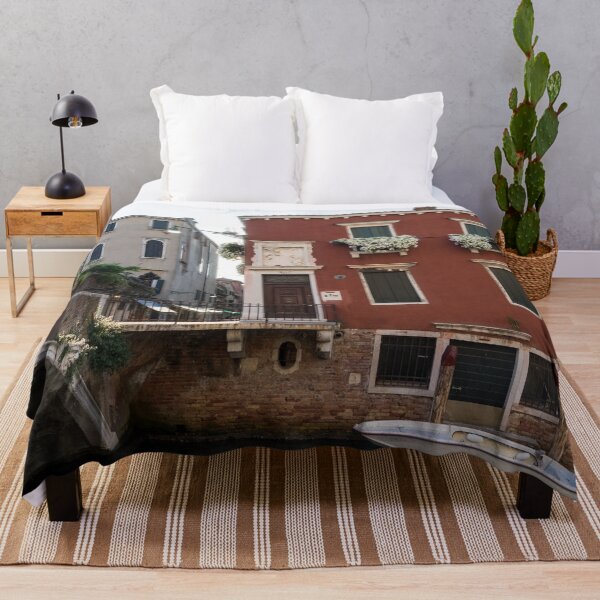 Item preview, Classic Venetian - Traditional Houses Canal Bridge and a Motorboat designed and sold by Georgia Mizuleva.