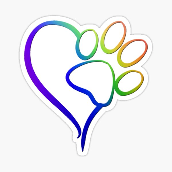 paw-print-on-my-heart-rainbow-bridge-sticker-for-sale-by-everythingdogs-redbubble