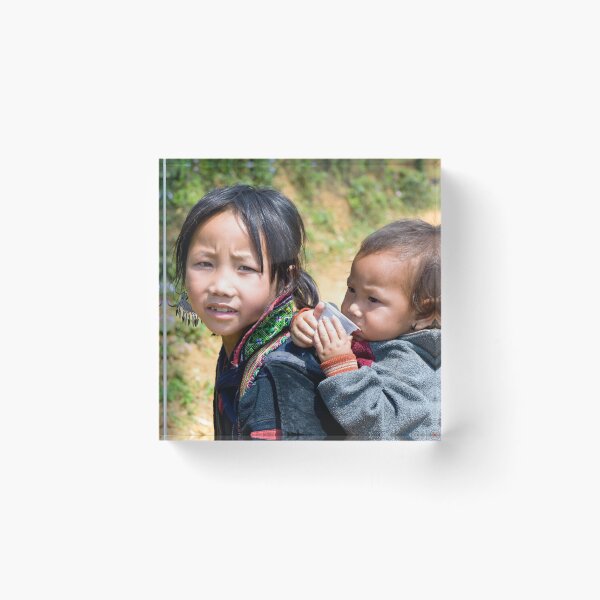 Item preview, Vietnamese Hill-tribe girl and her baby brother designed and sold by Kezzles.