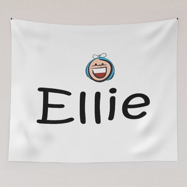 Item preview, Ellie Happy Face Blue Hair Girl Name designed and sold by ProjectX23.