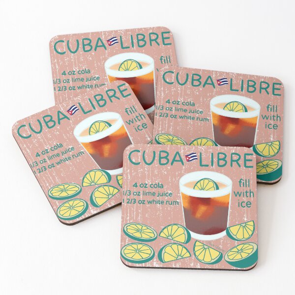 Cuba Libre Coasters (Set of 4)