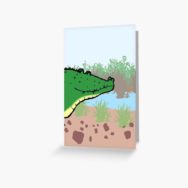 Cheeky Crocodile Greeting Card