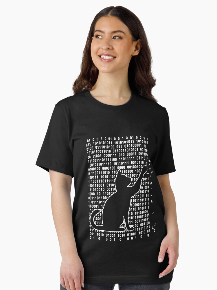 Thumbnail 2 von 7, Essential T-Shirt, Lustige Katze spielt mit Binärcode designt und verkauft von stoneyy.