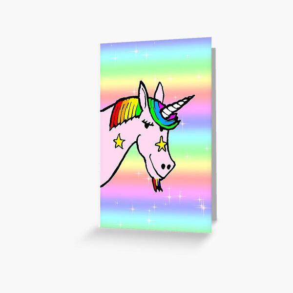 Flashy Unicorn Greeting Card