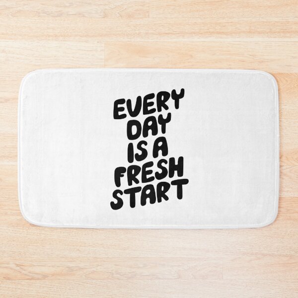 Item preview, EVERDAY IS A FRESH START black and white hand lettered motivational typography inspirational home wall bedroom decor designed and sold by MotivatedType.