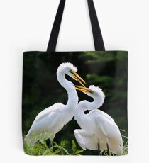 Egret Love Tote Bag