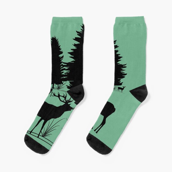 Hirsche, Rehe, Rotwild, Damwild, Hirsch, Rehbock, Reh, Wald Socken