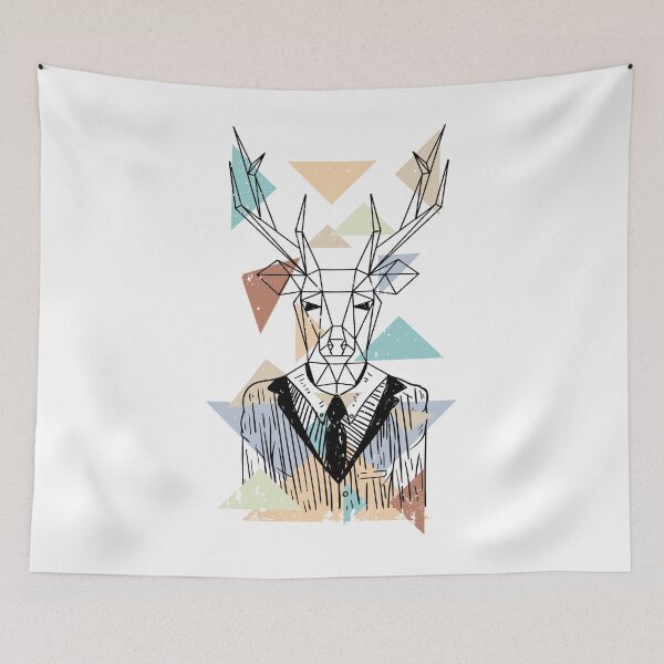 Item preview, Geometric  shapes Deer with a suit and a tie  designed and sold by FFelder.