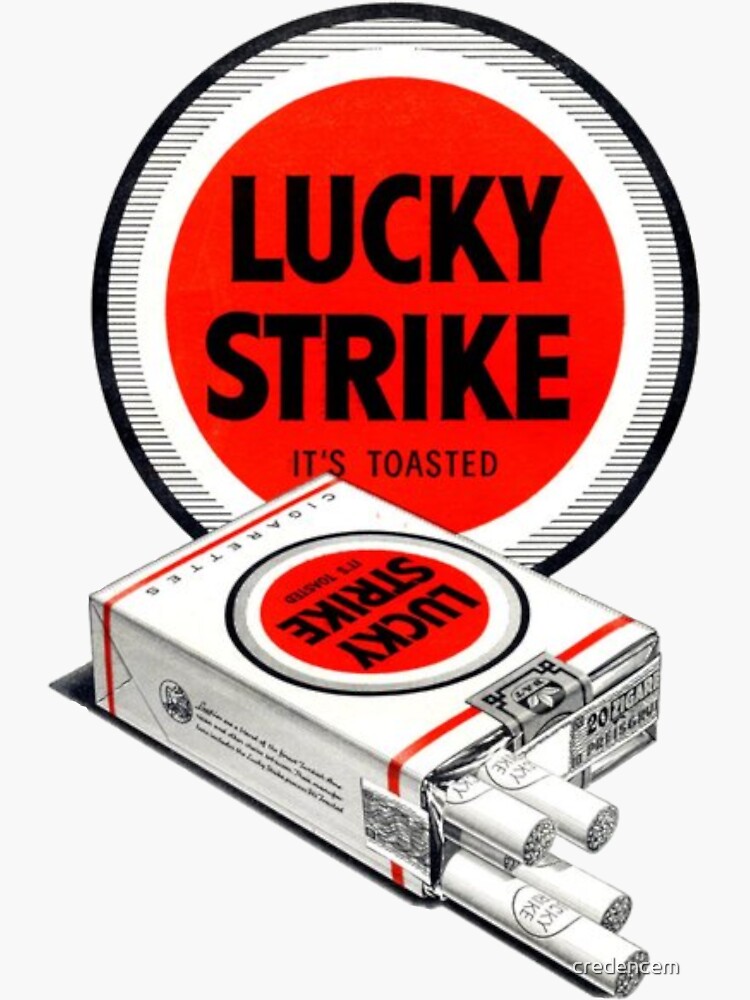 Lucky Strike It's Toasted Sticker for Sale by credencem