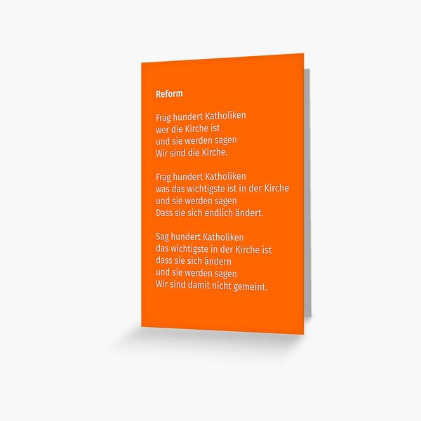 reform Greeting Card