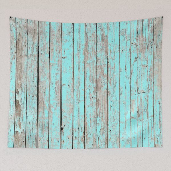 Item preview, Distressed Shabby chic Pastel Aqua Blue Wood Grain  designed and sold by LEILA ART SPACE.