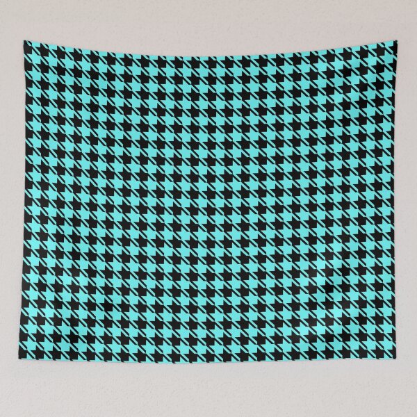 Aperçu de l'œuvre Motif pied-de-poule noir et bleu créée et vendue par TMBTM.