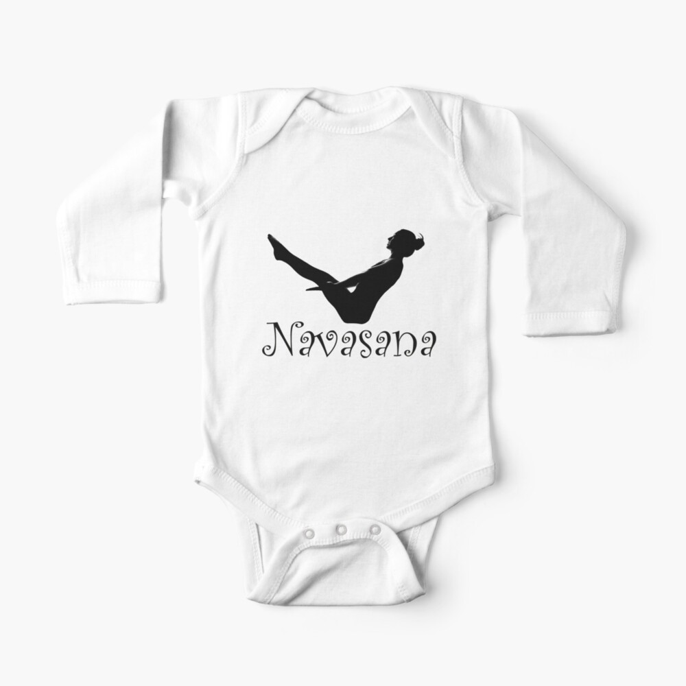 Yoga Boat Pose Navasana Baby One Piece By Sadsacdesigns Redbubble