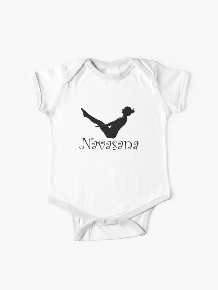 Yoga Boat Pose Navasana Baby One Piece By Sadsacdesigns Redbubble