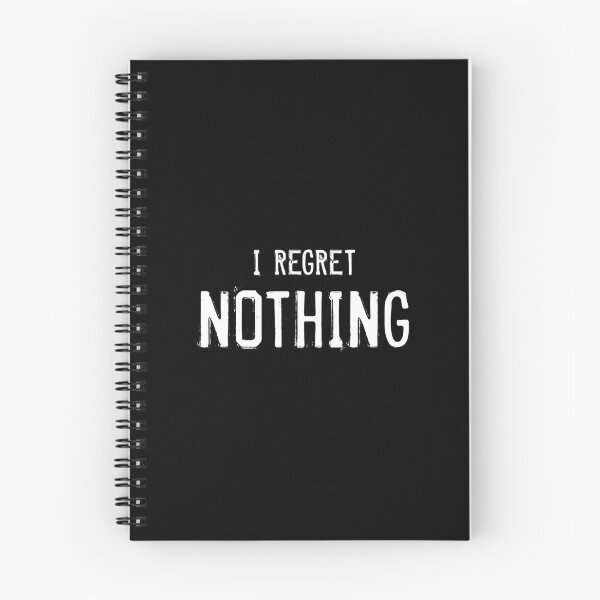 Item preview, I Regret Nothing (Black) designed and sold by quoteedesigns.