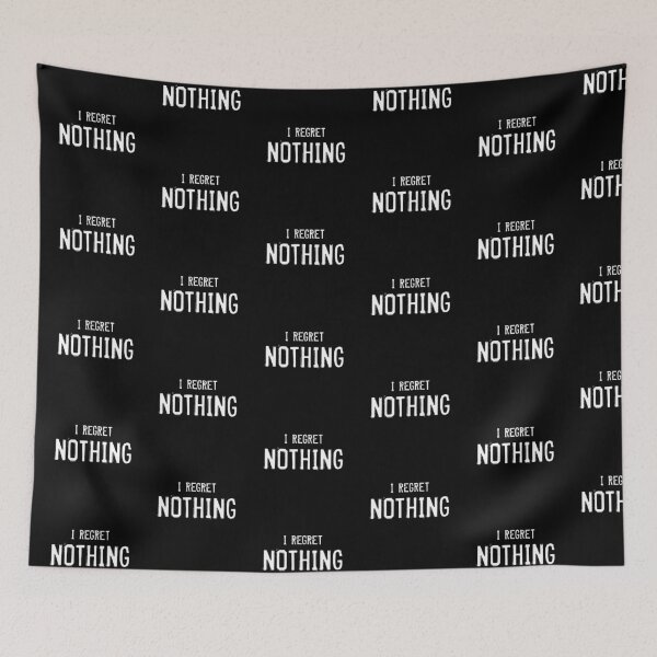 Item preview, I Regret Nothing (Black) designed and sold by quoteedesigns.
