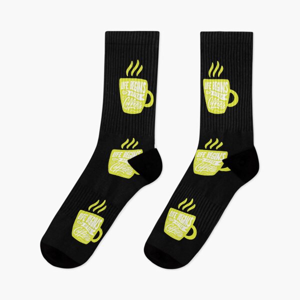 Item preview, Coffee - yellow mug - Life begins after Coffee designed and sold by Mohja-Design.